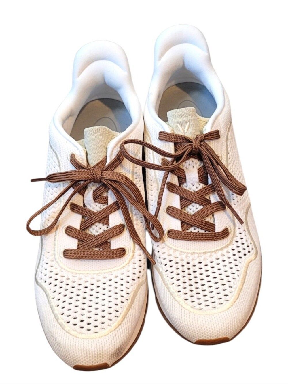 Vivaia White Beige Buff Allday Unisex Slip-On Mesh Sneakers Size US W9/M7.5 - Picture 2 of 7